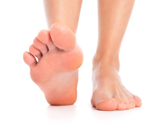 clean bare feet